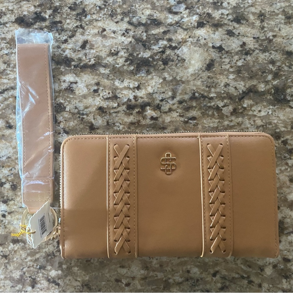 Simply Southern Tan Wallet with Braided Detail. Brand New